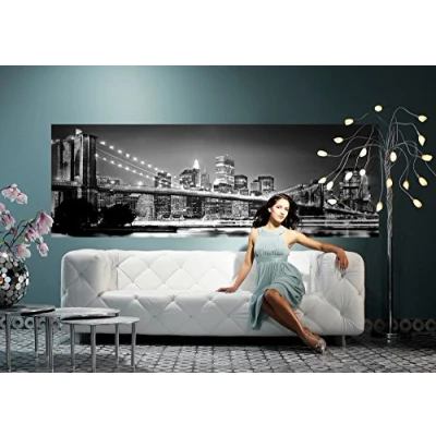 Abbildung von Komar Fototapete &quot;Brooklyn Bridge&quot;, 368x127 cm (Breite x Höhe), inklusive Kleister
