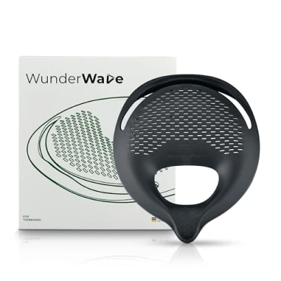 Abbildung von Wundermix WunderWave® Ausgusssieb für Mixtopf des TM6 &amp; TM5 Abgießhilfe Thermomix Siebaufsatz Nudelsieb Küchensieb Abgießsieb Nudeln, Gemüse etc.