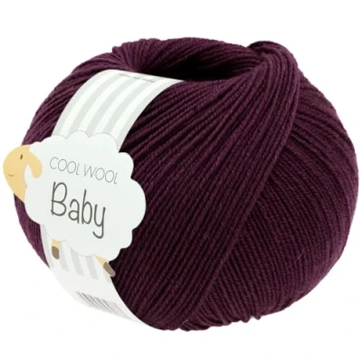 Abbildung von LANA GROSSA Cool Wool Baby 0329 burgund Häkelwolle, 220 m