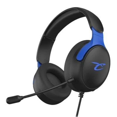 Abbildung von Subsonic Astra Gaming Headset für PS5 PS4 PC Xbox, Kopfhörer mit 40 mm Lautsprecher, neigbares Mikrofon, integrierte Lautstärkeregelung und Stummschalttaste Schwarz blau