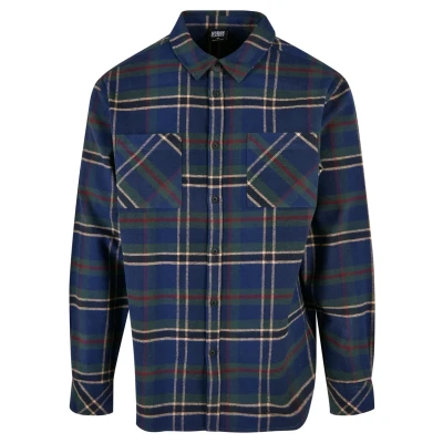 Abbildung von Urban Classics Hemd, Herren, Größe: Large, Darkblue bottlegreen