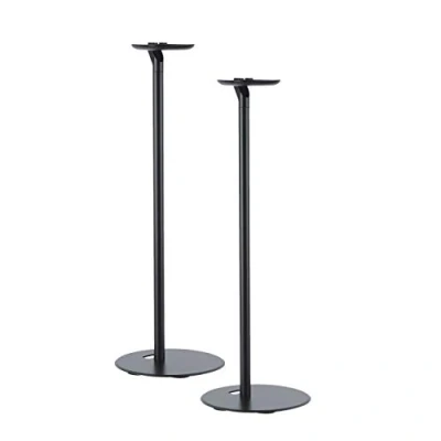 Abbildung von conecto CC50595 2 Premium Standfuß für SONOS ONE + Play:1 mit Kabelmanagement, Höhe: 71,6cm, Traglast: max. 3,0kg, 2er Set, schwarz