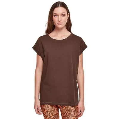 Abbildung von Urban Classics Extended Shoulder Tshirt basic, Damen, Größe: 5XL, Brown