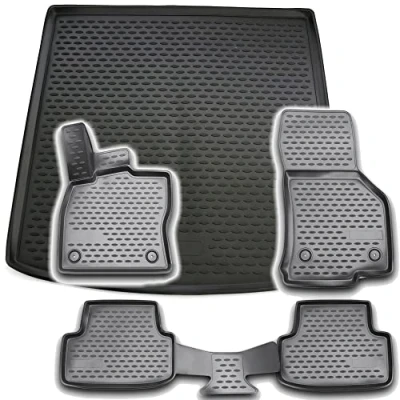 Abbildung von AD Tuning *TM30024+FM21004 Gummi Fußmatten + Kofferraumwanne im Set