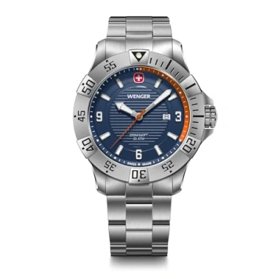 Abbildung von Wenger Herren Armbanduhr Seaforce Analog Quarz, Ø 43 mm, Swiss Made, Wasserdicht bis 200 m, Edelstahl Armband, 01.0641.141