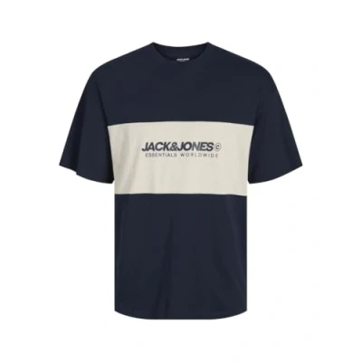 Abbildung von JACK&amp;JONES JUNIOR Jungen Jjelegacy Blocking Tee O Neck Jnr T Shirt, Navy Blazer/Detail:Blocking, 140 EU