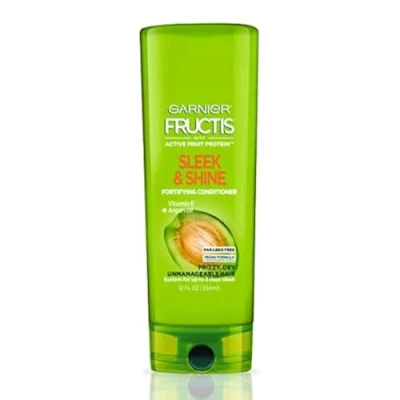 Abbildung von Fructis Sleek &amp; Shine Conditioner, Frizzy, Dry, Unmanageable Hair, 355 ml