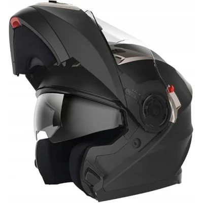 Abbildung von Horn Motorradhelm H 925 Klapphelm schwarz mat, Intercom fähig, Mikrometrischer Helmverschluss ECE 22.06.