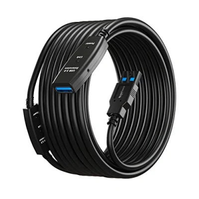 Abbildung von MutecPower 15m USB 3.0 Aktiv Kabel männlich zu weiblich mit 2 Verlängerung Chipsatz Repeater /Verlängerungskabel 15 meter