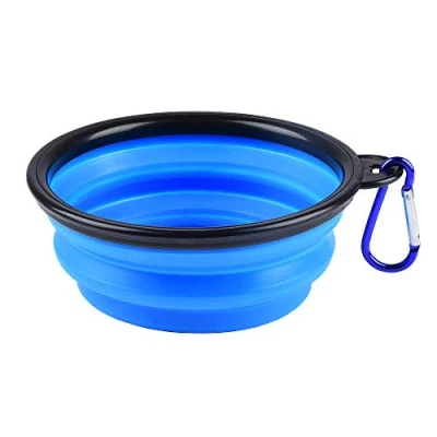 Abbildung von Faltbar Reisenapf Napf für Hunde und Katzen, 1 Sets Faltbarer Silikon Hundenapf Reisen Futter Tragbarer Wassernapf Trinknapf Futternapf Haustiere