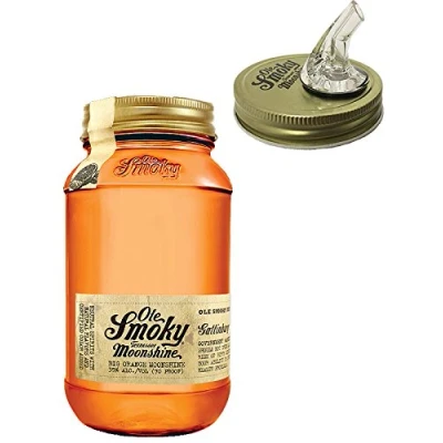 Abbildung von Ole Smoky Moonshine Big Orange (70 proof) im 0,5 Liter Glas + Ausgiesser