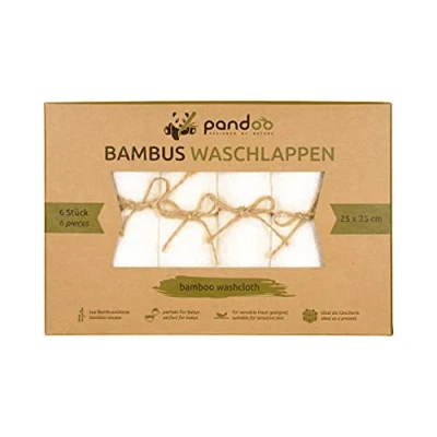 Abbildung von pandoo Bambus Waschlappen 25 cm x weiß