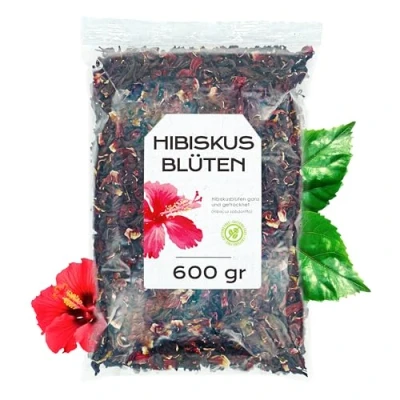Abbildung von Hibiskustee 600gr Hibiskusblüten Hibiskusblütentee Getrocknete Hibiskus Hibiscus flower Lose (600 gr)
