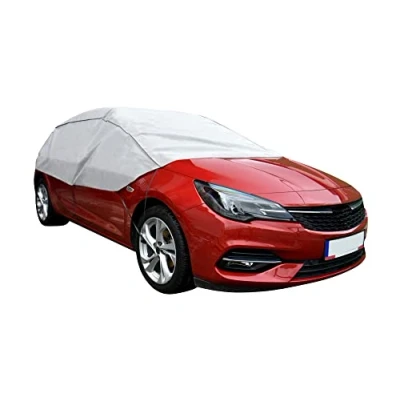 Abbildung von Auto Halbgarage für Winter Sommer Herbst kompatibel mit Hyundai Bayon Autoabdeckung Kleinwagen grau Aussen und Ihnnen Bereich