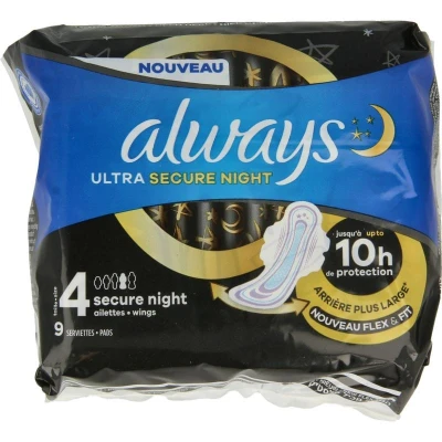Abbildung von Always Ultra Secure Night Handtücher, 9 Stück