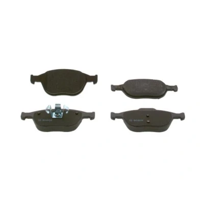 Abbildung von BOSCH 0 986 424 701 Bremsbelagsatz Low Metallic mit Montageanleitung, Anti Quietsch Blech, Kolbenclip FORD: FIESTA 5, Tourneo Connect