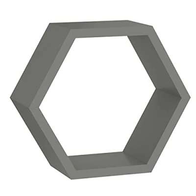Abbildung von Velano Modulfächer Wandregal Komplettset, Schweberegal, Hängeregal, Regalsysteme 1 Stück, 30x26x11.5x1.8 cm, Grau Regale für Küche, Badezimmer, Wohnzimmer, Schlafzimmer FHS 300