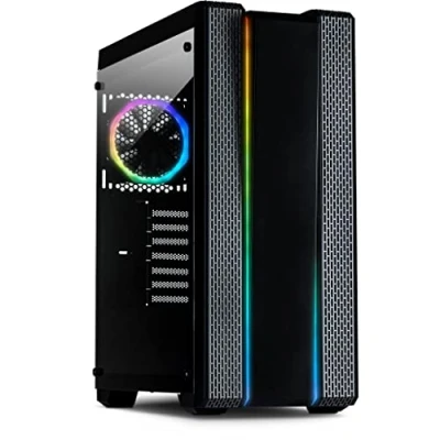 Abbildung von Inter Tech S 3901 Impulse Tower PC Gehäuse, Schwarz, ATX, ITX, Micro Gaming, Mehrfarbig