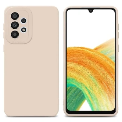 Abbildung von Cadorabo Hülle kompatibel mit Samsung Galaxy A72 4G 5G Schutzhülle TPU Silikon Case Liquid Design Kameraschutz Slim Kratzfest Weiche Gummi Rundumschutz für in Rosa