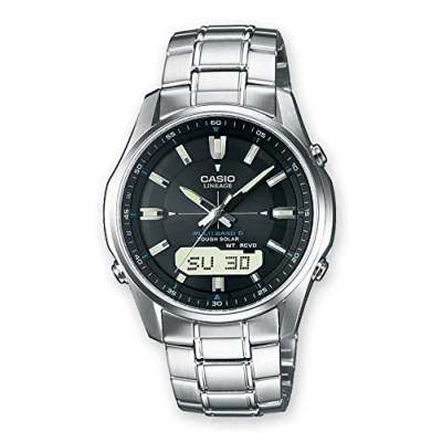 Abbildung von Casio Chronograph, Herren, Größe: One Size, Silberfarben/schwarz
