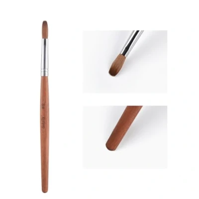 Abbildung von Alexnailart Kolinsky Sable Haar Nagelbürste Acryl Nagel Pinsel Runder Kopf Rot Holz Stift UV Gel Nageldesign Maniküre Malwerkzeug 8 #