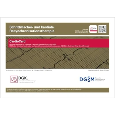 Abbildung von Schrittmacher und kardiale Resynchronisationstherapie: CardioCard (ESC/DGK CardioCards)
