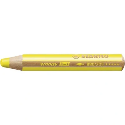 Abbildung von STABILO Buntstift Woody 3 in 1, (11 tlg), 1: Farbstift, Wassermalfarbe und Wachsmalkreide