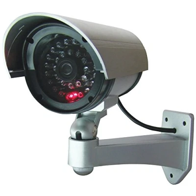 Abbildung von mws Sicherheit von Außen Attrappe Dummy Kamera, 30 imitierte LEDs mit blinkendem IR, professionelles Infrarot Design, CCTV