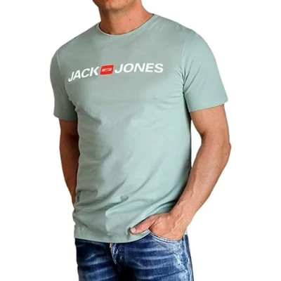 Abbildung von JACK &amp; JONES Herren Jjecorp Logo Tee Ss Crew Neck Noos T Shirt (Iceberg Green, M)
