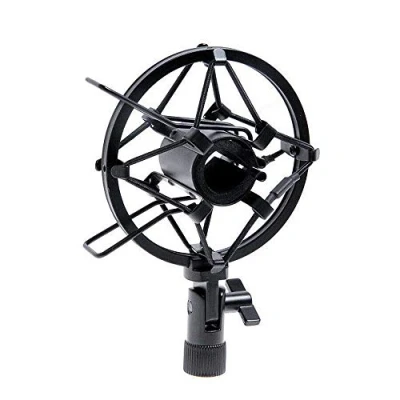 Abbildung von ETOPARS Mikrofon Stoßdämpferhalterung Mikrofonspinne Mikrofonhalter Halterung Mikrofonständer Shock Stand Kondensatormikrofon Vibrationsgesichert mit 28mm 35mm Durchmesser Schwarz