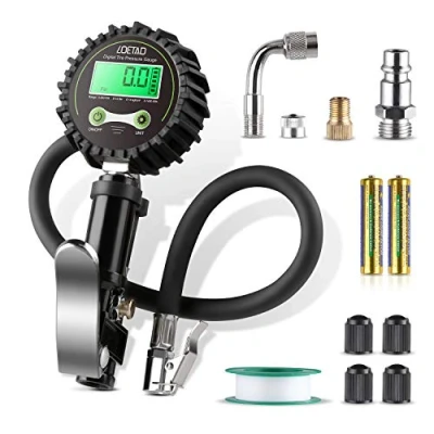 Abbildung von LOETAD Reifenfüller Reifendruckmesser Digitaler Reifendruckprüfer 200 PSI Hochpräzise mit LCD Bildschirm
