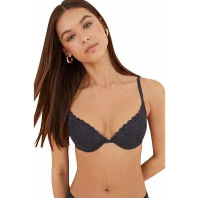 Abbildung von Women&#039;secret Damen Gorgeous Push Up Spitze Grau BH, Meliert, 85B