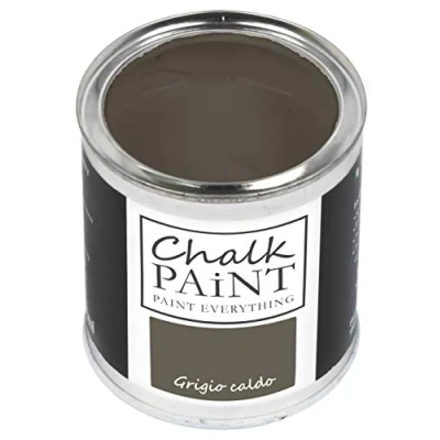 Abbildung von Chalk Paint Everything® Grigio Caldo Kreidefarbe Wasserbasis für Alle Oberflächen einfach zu verarbeiten ohne schlechten Geruch Extra Matt (250 ml)