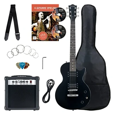 Abbildung von Rocktile E Gitarre Banger&#039;s elektrische Single Cut Komplettset, Set, inkl. Verstärker, Tasche, Kabel, Gurt, Schule, Schule