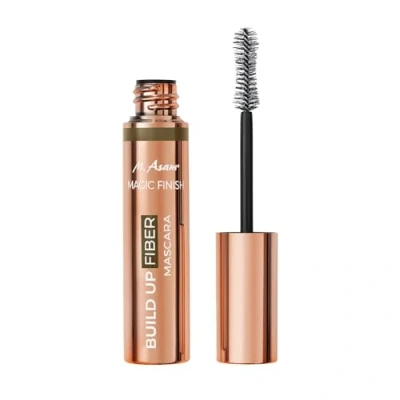 Abbildung von M. Asam MAGIC FINISH Build up Fiber Mascara Deep Black (13ml) Wimperntusche mit feinsten pflanzlichen Fasern &amp; kurviger Mega Bürste, Make für maximalem Volumen Effekt extreme Dichte