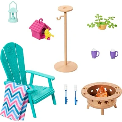 Abbildung von Mattel® Puppenmöbel Mattel HJV32, HJV33 Barbie Möbel und Zubehör Set Garten