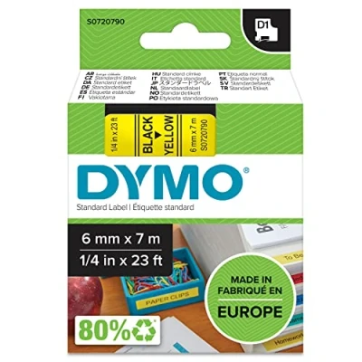 Abbildung von Dymo 43618 (S0720790) (6 mm) Schwarz bis gelb Tape