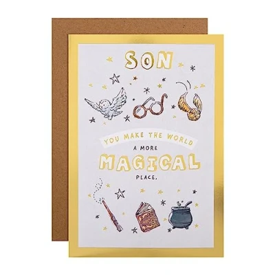 Abbildung von Hallmark Geburtstagskarte für Sohn Harry Potter Illustrationen und Aktivität