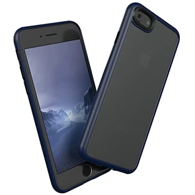 Abbildung von EAZY CASE Ultra Schutz Outdoor Hülle kompatibel mit iPhone SE (2022/2020) / 8/7, hochwertige Schutzhülle Aufprallschutz, Stoßfest und Kratzfest, dünne Kameraschutz, Dunkel Blau