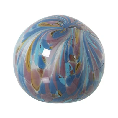 Abbildung von DRW Kristallkugel in weiß und blau, 10 cm, Glas, estandar
