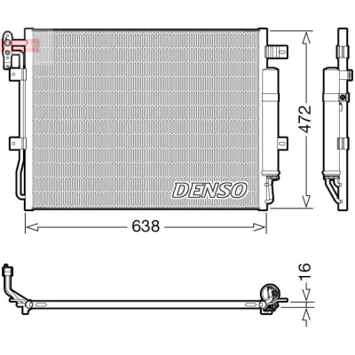 Abbildung von DENSO DCN14003 Klimakondensator mit Trockner R 134a LAND ROVER: Range Rover Sport