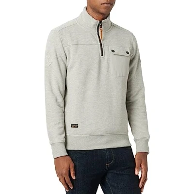 Abbildung von camel active MIT Stehkragen Sweatshirt, Herren, Größe: XL, Stone grey