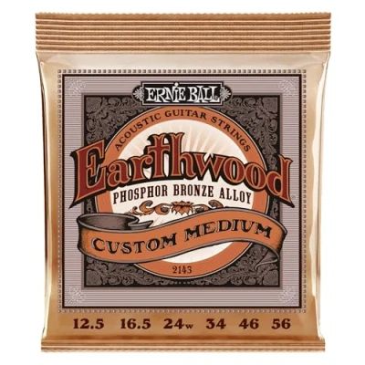 Abbildung von Ernie Ball Earthwood Custom Medium Akustik Gitarrensaiten, Phosphor Bronze, Stärke 12.556