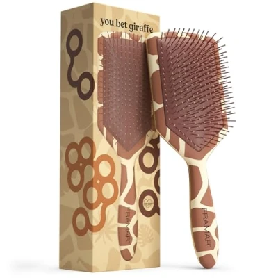 Abbildung von FRAMAR Giraffe Paddelbürste Haar Bürste Ohne Ziepen Haarbürsten Für Langes Haar, Haarbürste Damen, Wet Hair Brush, Entwirrbürste Lange Haare, Detangler Bürste, Locken Haare.