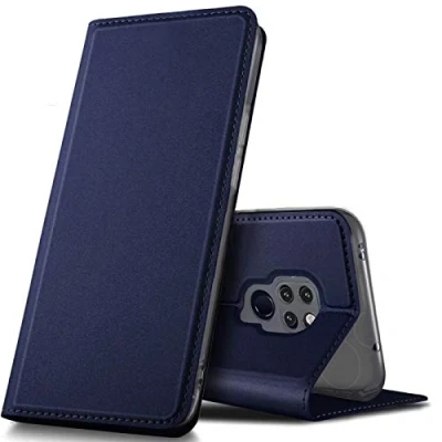Abbildung von Verco Handyhülle für Mate 20, Premium Handy Flip Cover Huawei 20 Hülle [integr. Magnet] Book Case PU Leder Tasche, Blau