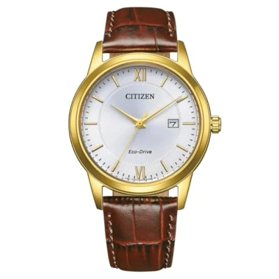 Abbildung von Citizen AW1782 11A Eco Drive Herrenuhr Solar Braun/Goldfarben