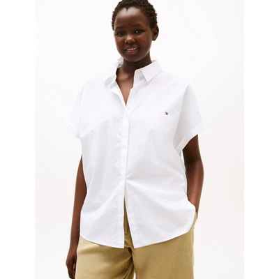 Abbildung von Tommy Hilfiger Curve Kurzarmbluse CRV POPLIN SLEEVELESS RLXD SHIRT