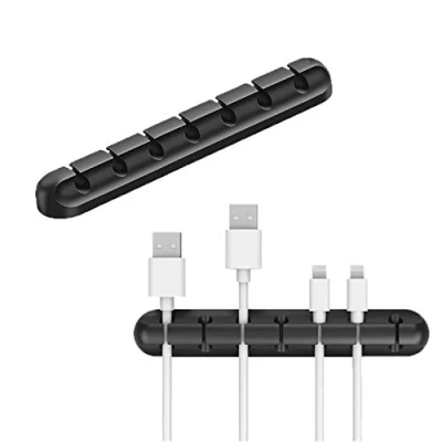 Abbildung von Kabelclips Kabelmanagement Organizer, Klebehaken, Kabelhalter für Netzkabel und Ladezubehörkabel, Mauskabel, PC, Büro Privatanwender (7)
