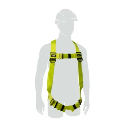 Abbildung von Honeywell Miller H100 Sicherheitsgeschirr, 1 pt MB, Universalgröße (L/XL), 140 kg max. Gewicht, kostengünstig, gelb, 1036293