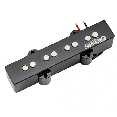 Abbildung von Wilkinson WOJB Vari Gauss Keramik 4 Saiter Jazz Bass Tonabnehmer Steg Pickup für JB Style E Bass, Schwarz